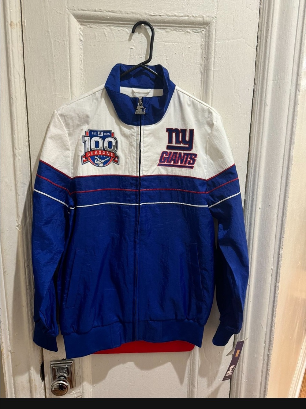 New Starter New York Giants Wind/Rain Jacket Size S
